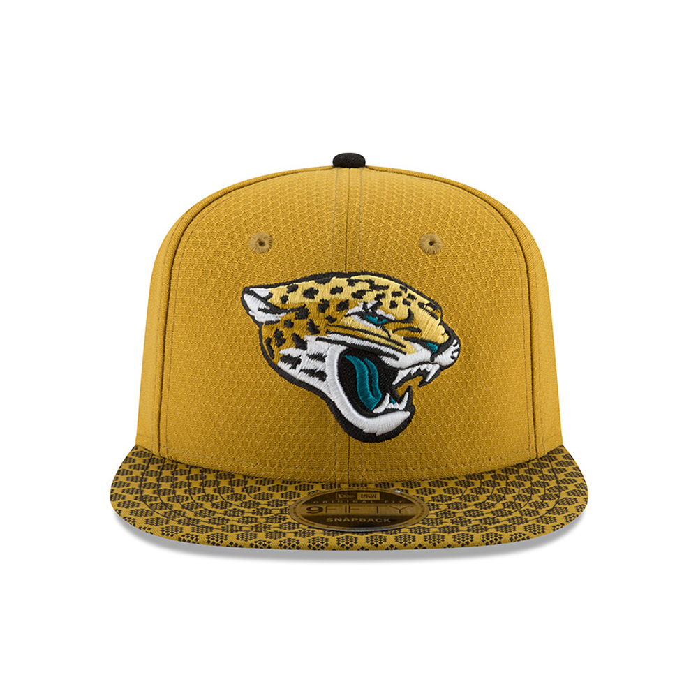 Jacksonville Jaguars 2017 Sideline OF 9FIFTY Gold Snapback