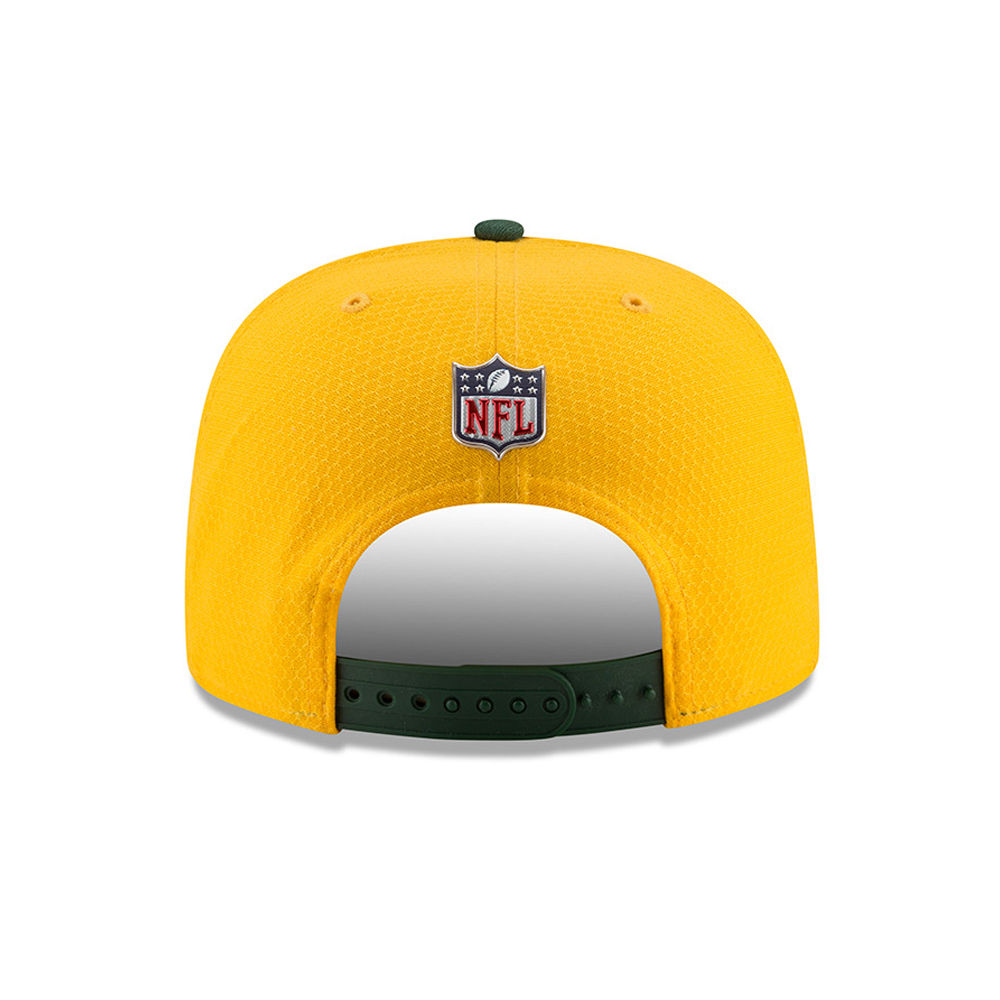 Green Bay Packers 2017 Sideline OF 9FIFTY Gold Snapback