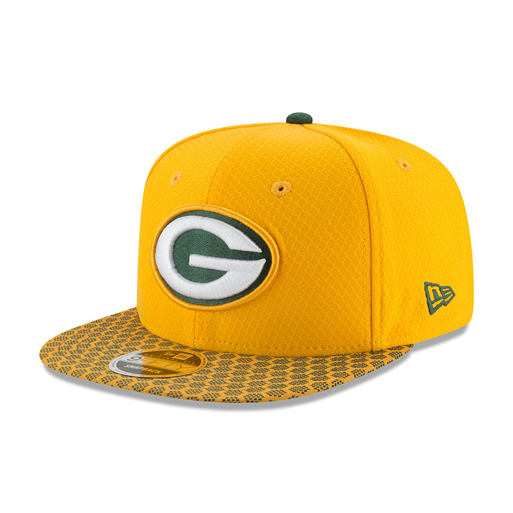 Green Bay Packers 2017 Sideline OF 9FIFTY Gold Snapback