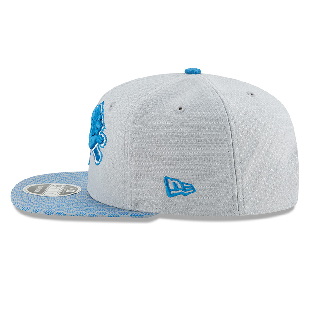Detroit Lions 2017 Sideline OF 9FIFTY Silver Snapback