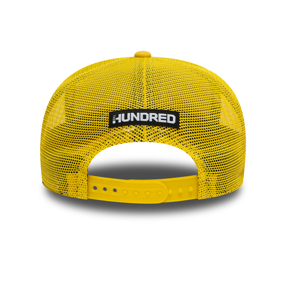 Trent Rockets The Hundred Print Yellow 9FIFTY Stretch Snap Cap