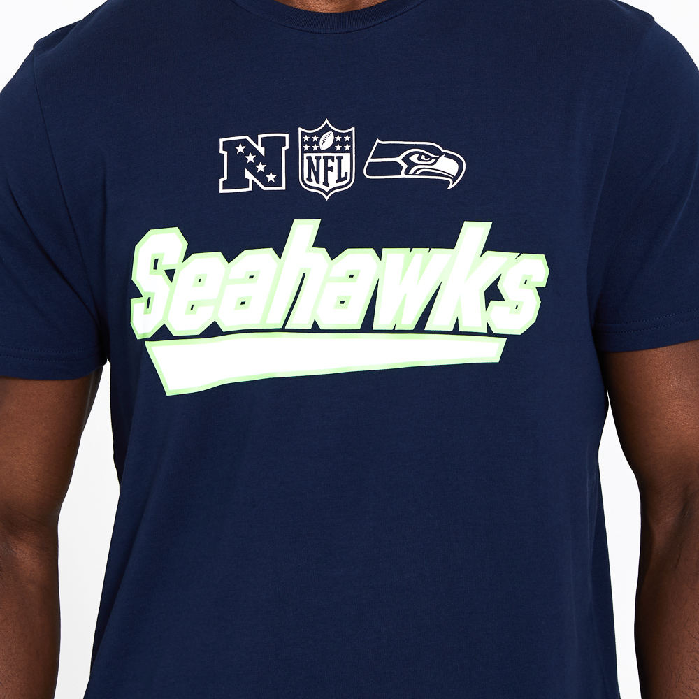 Seattle Seahawks Wordmark Navy T-Shirt