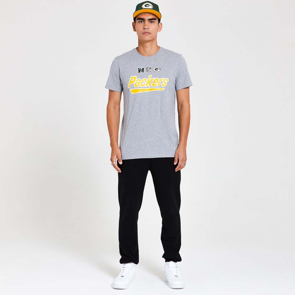 Green Bay Packers Wordmark Grey T-Shirt