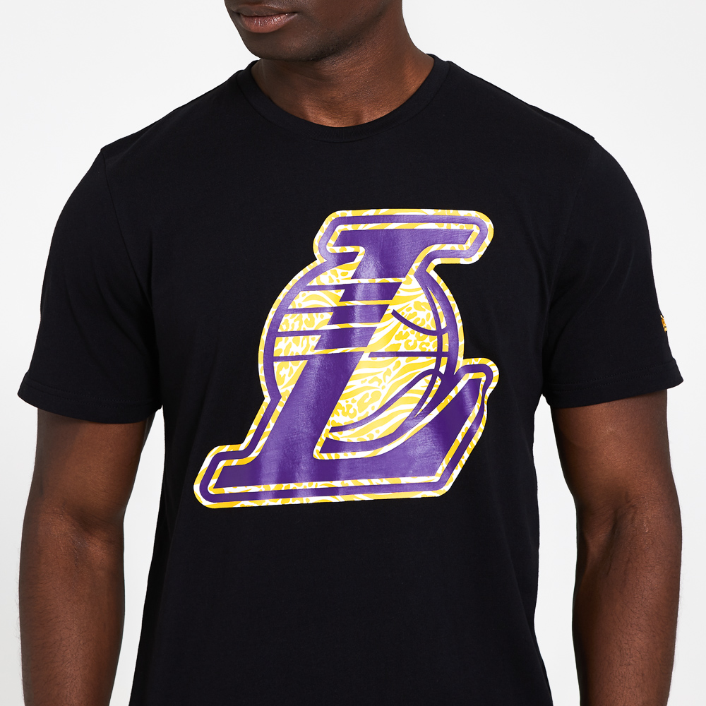 Los Angeles Lakers Infill Logo Black T-Shirt