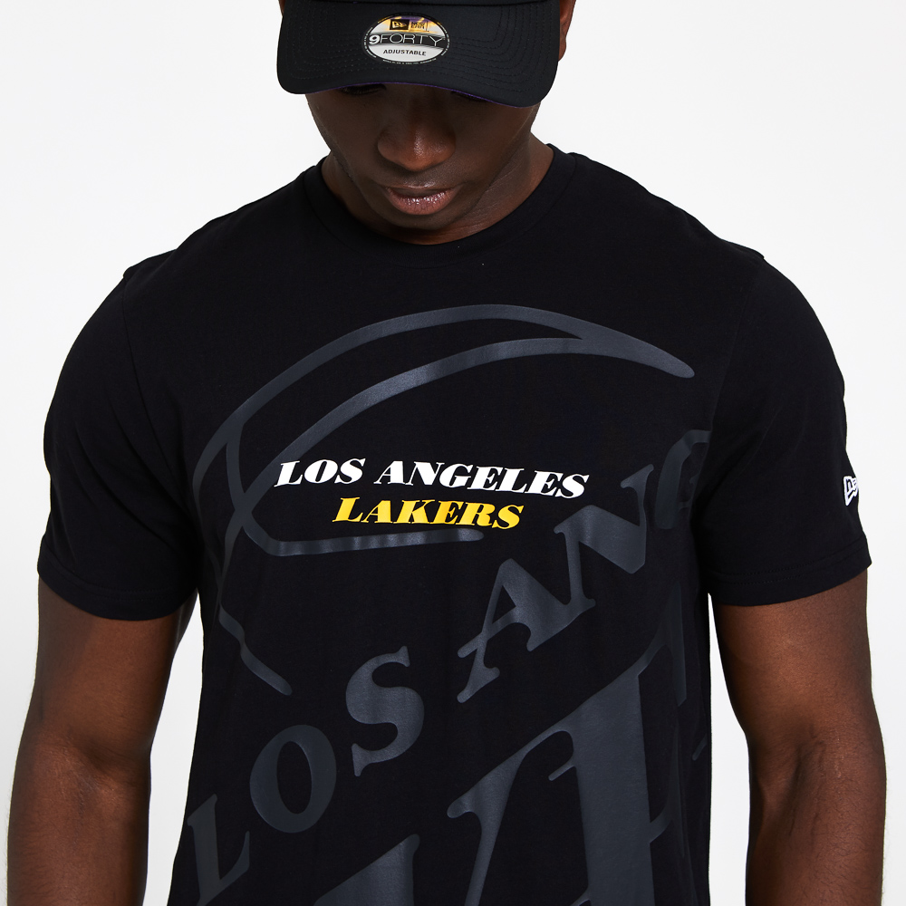 Los Angeles Lakers Gradient and Graphic Black T-Shirt