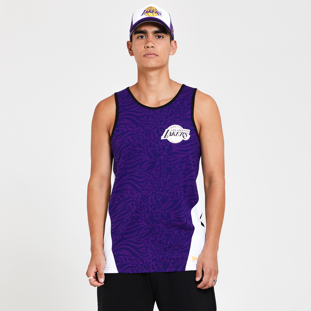 Official New Era Los Angeles Lakers All Over Print NBA Tank A9623_331 ...
