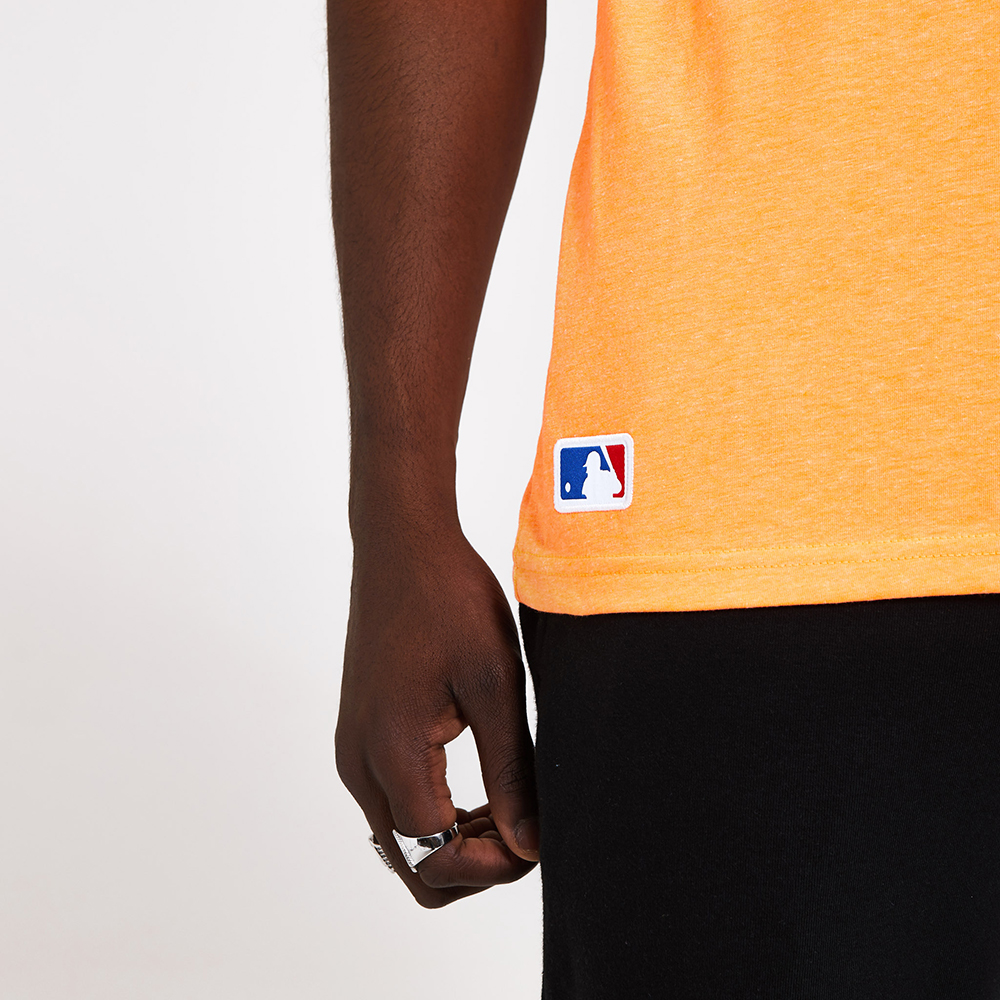 New York Yankees Logo Infill Orange T-Shirt