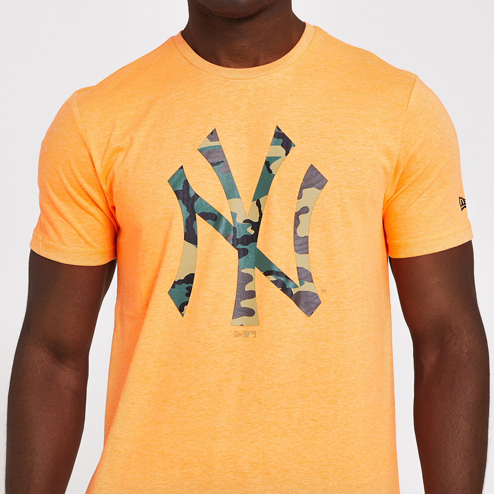 New York Yankees Logo Infill Orange T-Shirt