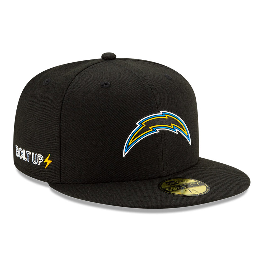 Los Angeles Chargers NFL20 Draft Black 59FIFTY Cap