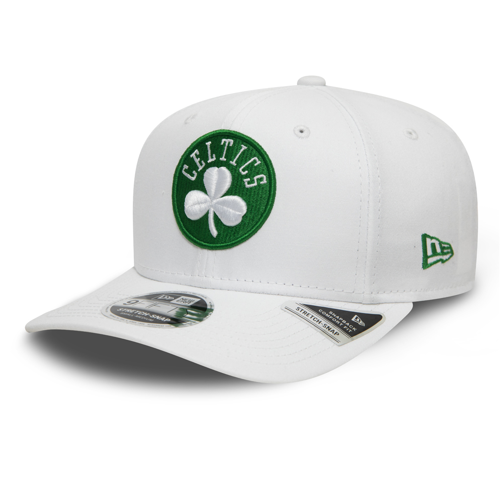 Boston Celtics White Base Stretch Snap 9FIFTY Cap