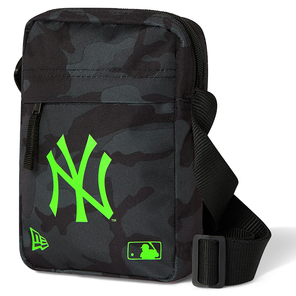 New York Yankees Neon Logo Black Camo Side Bag