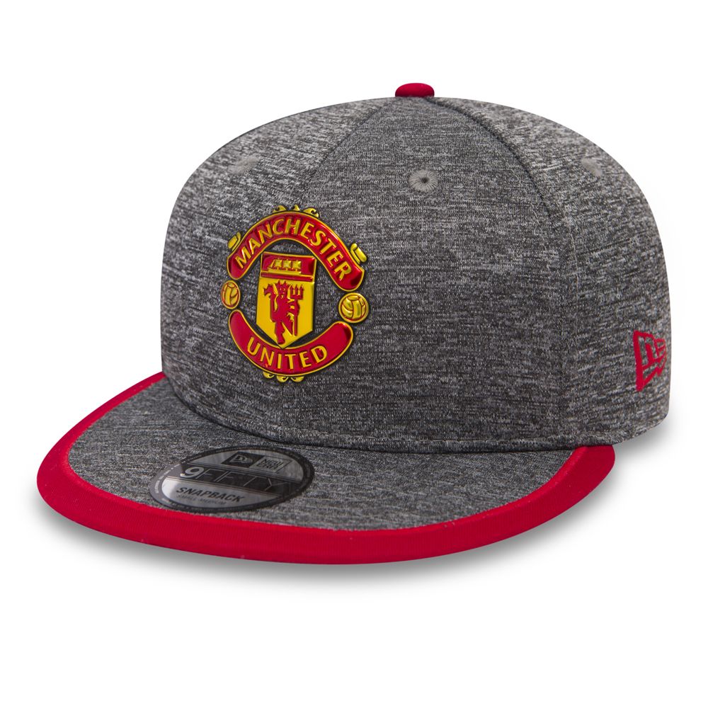 Manchester United Pop Piping 9FIFTY Grey Snapback