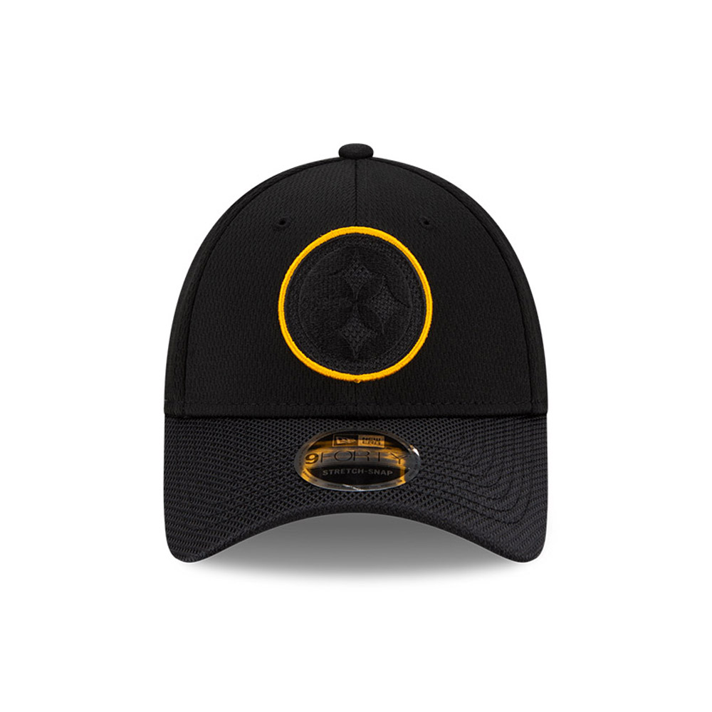 Pittsburgh Steelers NFL Sideline Road Black 9FORTY Stretch Snap Cap