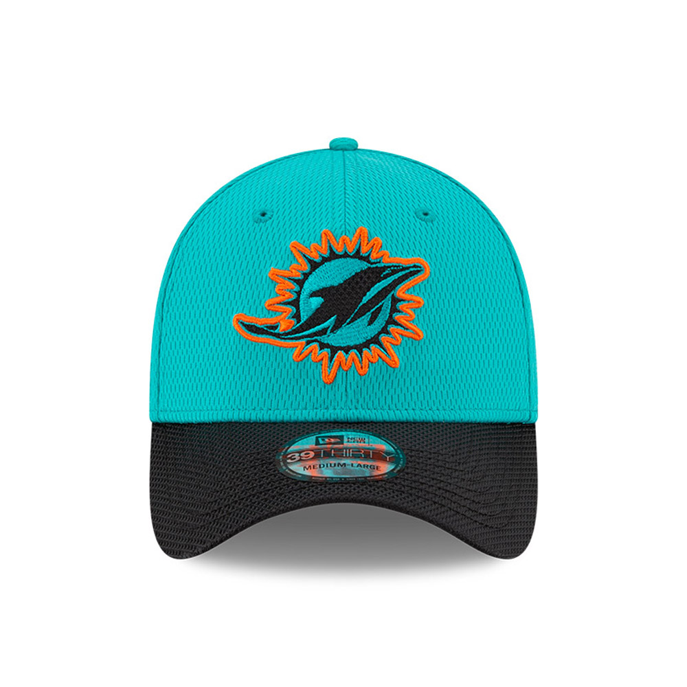 Official New Era Miami Dolphins NFL 21 Sideline Road Turquoise 39THIRTY ...