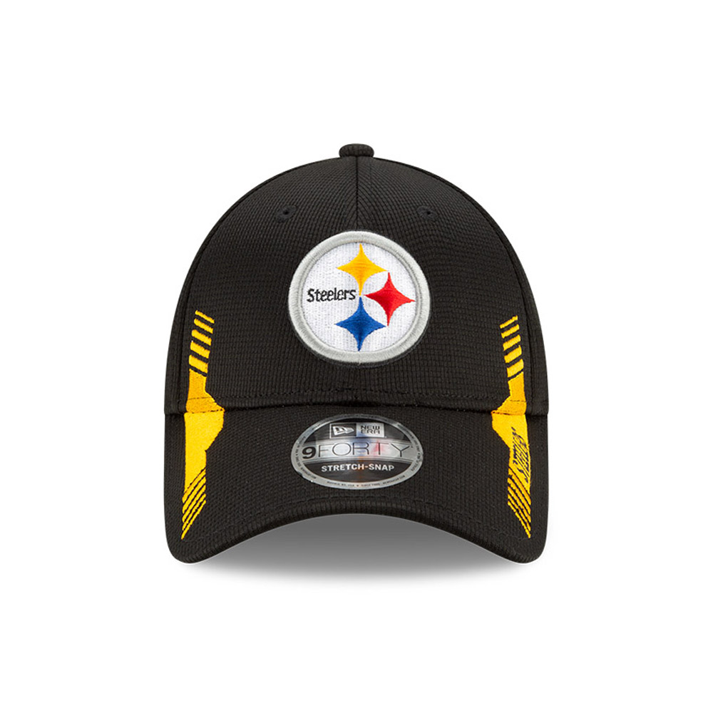 New Era Pittsburgh Steelers 2019 Official Road Sideline 39THIRTY Stretch Fit Cap 