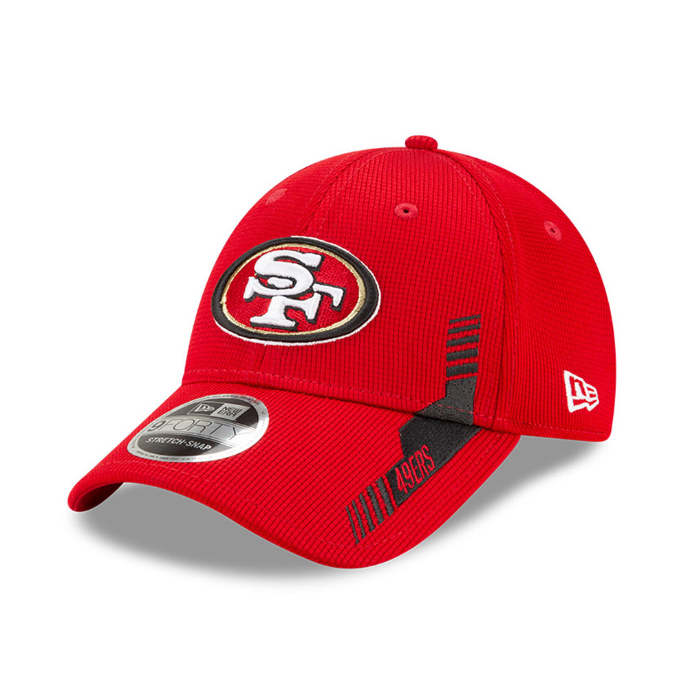 San Francisco 49ers NFL Sideline Home Red 9FORTY Stretch Snap Cap