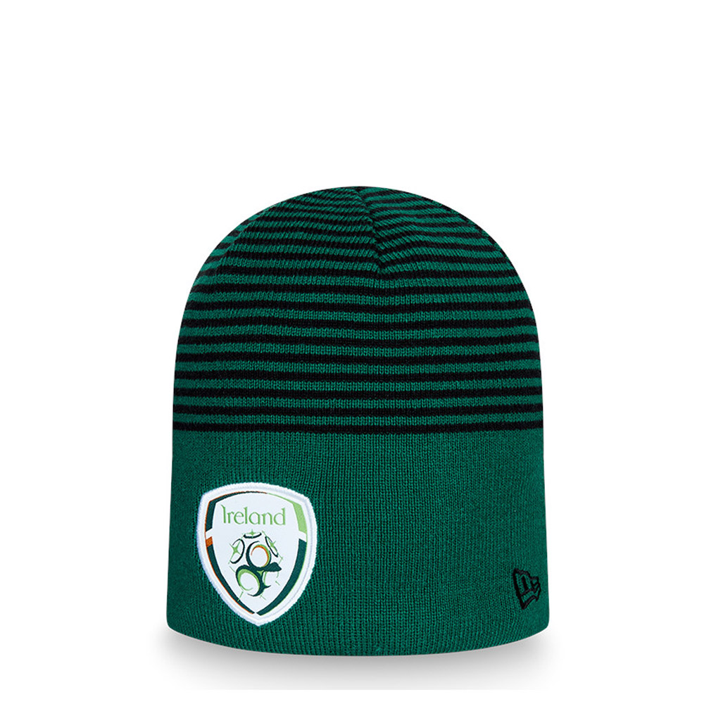 FA Ireland Stripe Logo Green Cuff Beanie Hat
