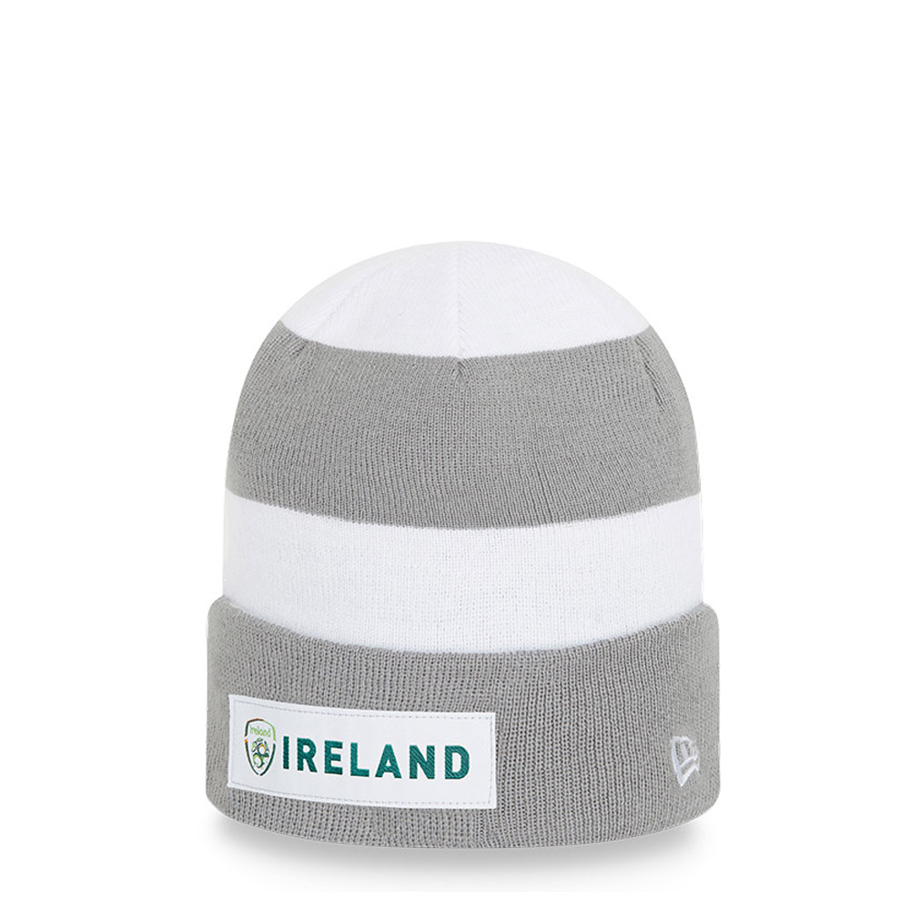 FA Ireland Stripe Grey Cuff Beanie Hat