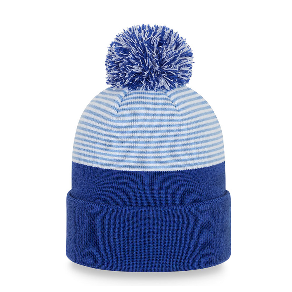 Chelsea FC Stripe Blue Bobble Beanie Hat