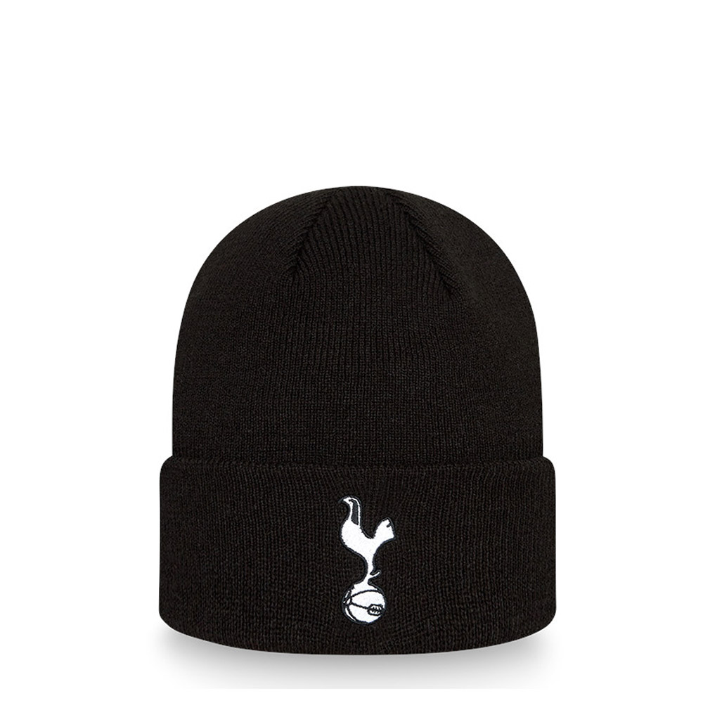 Tottenham Hotspur Wordmark Black Cuff Beanie Hat
