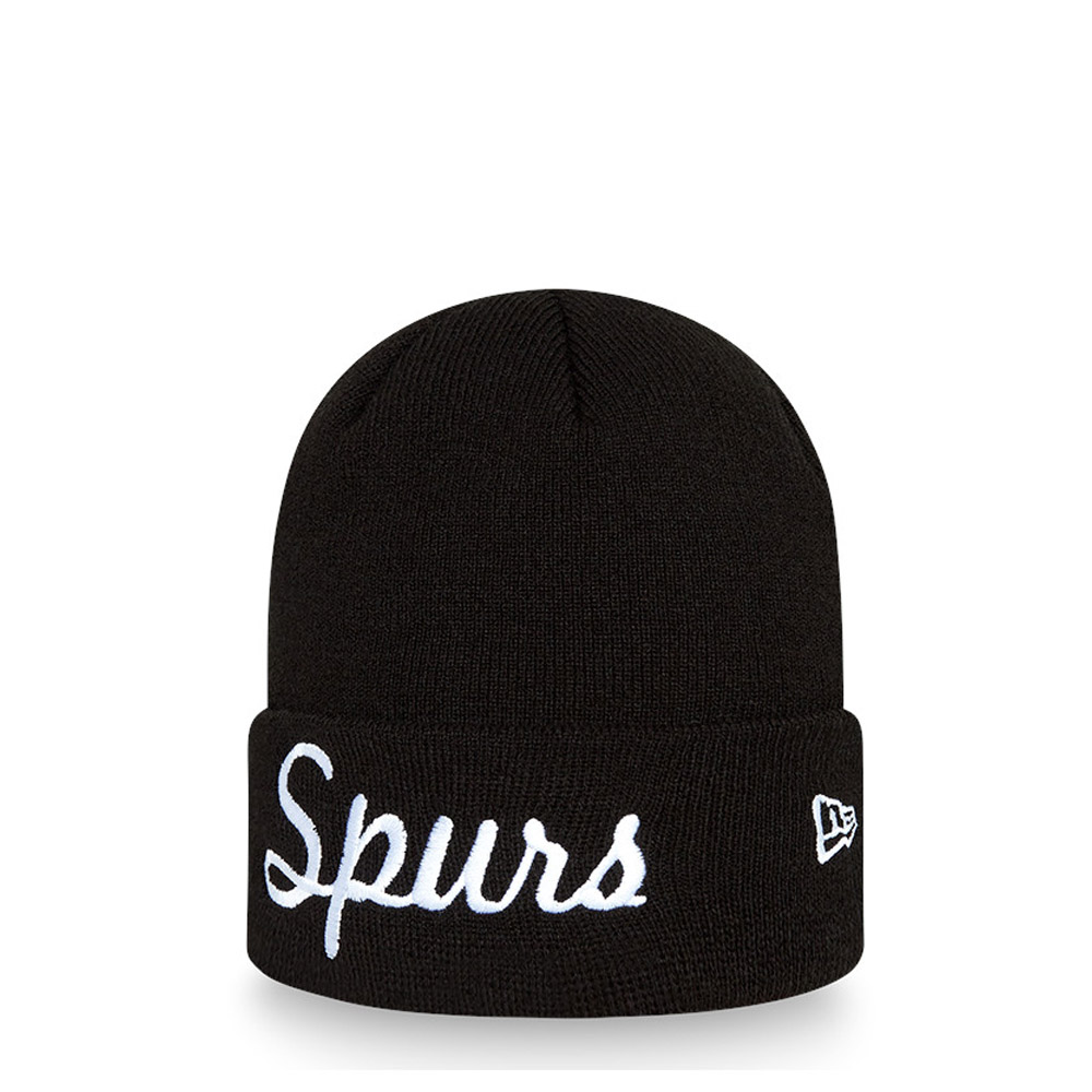 Tottenham Hotspur Wordmark Black Cuff Beanie Hat