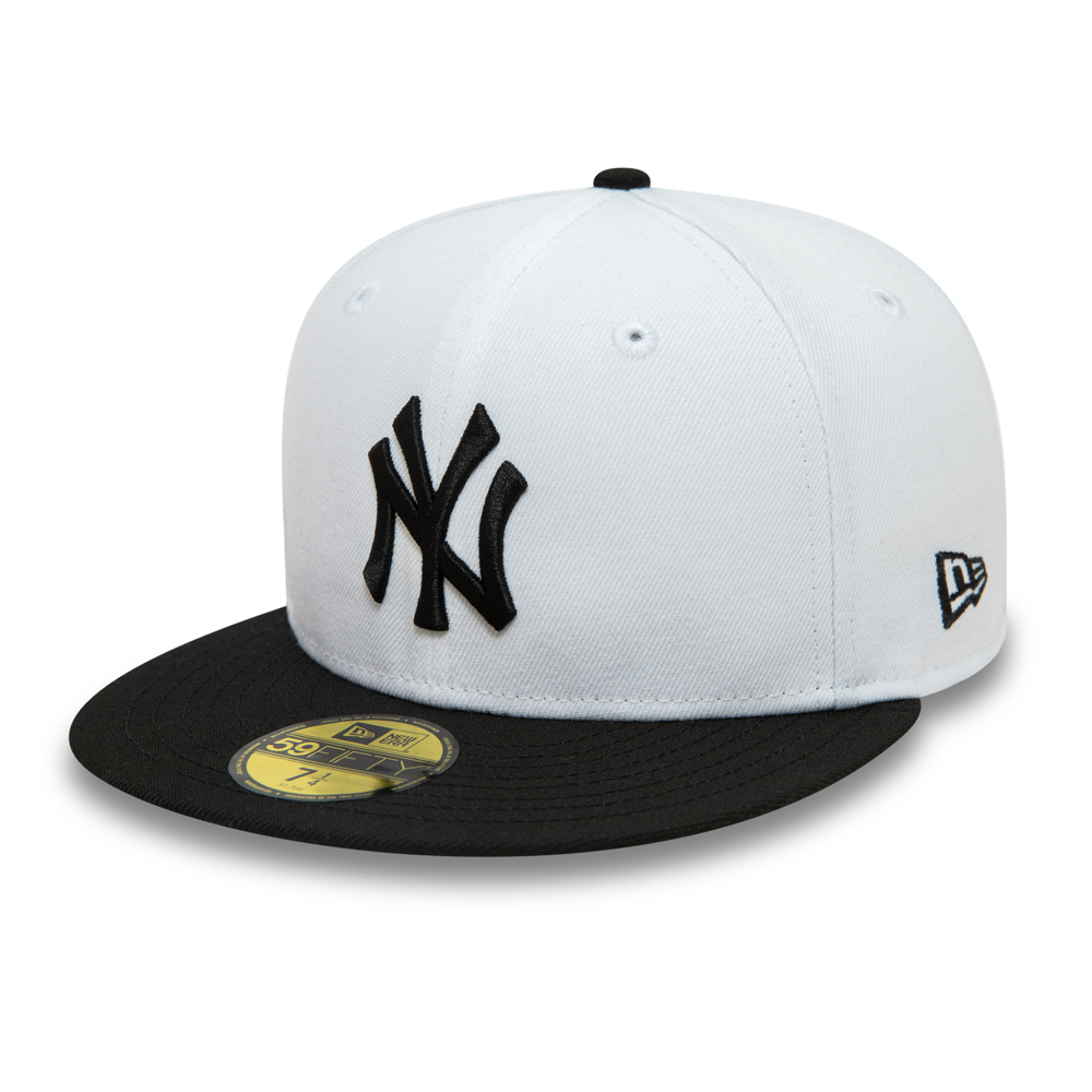 New York Yankees Monochrome White 59FIFTY Kappe