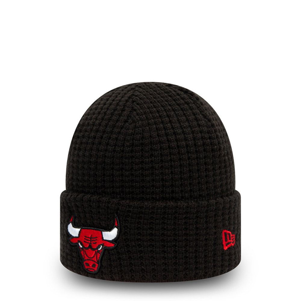 Chicago Bulls Waffle Black Beanie Hat