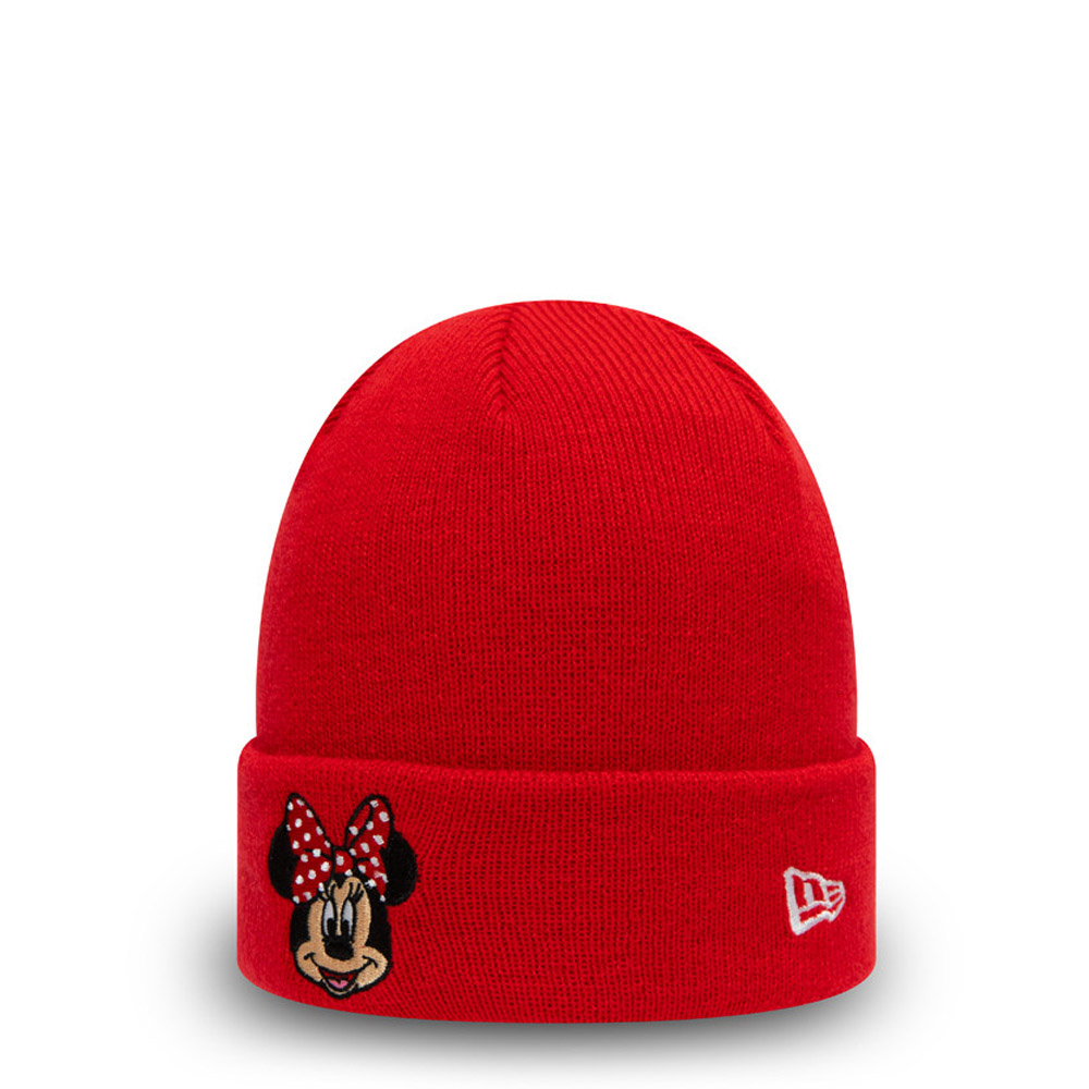 Minnie Mouse Character Kids Red Cuff Beanie Hat