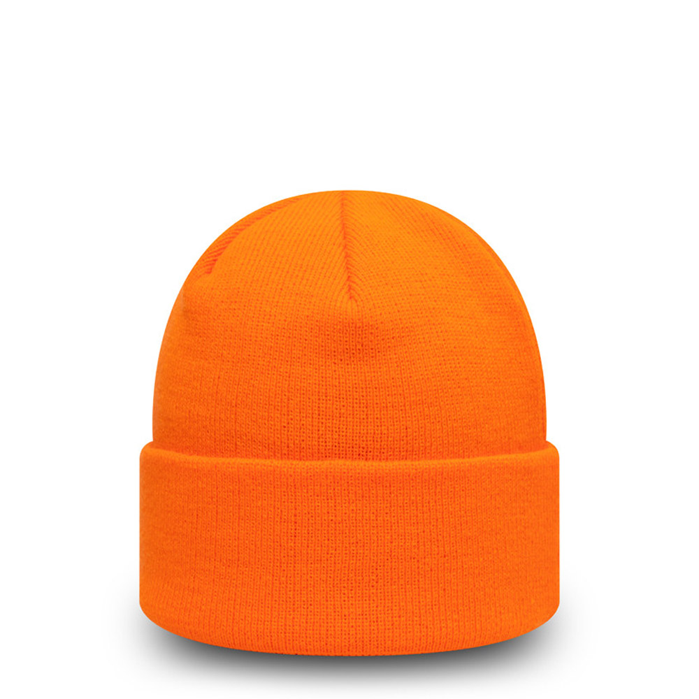 New Era Waffle Orange Cuff Beanie Hat