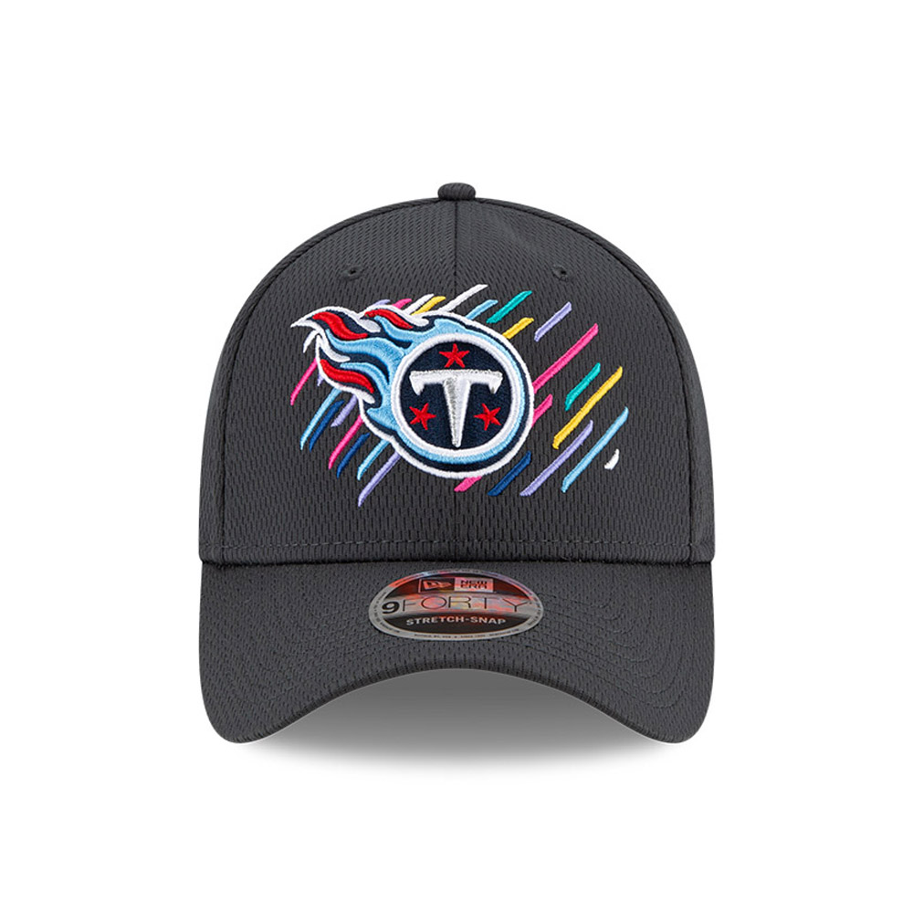 Tennessee Titans Crucial Catch Grey 9FORTY Stretch Snap Cap