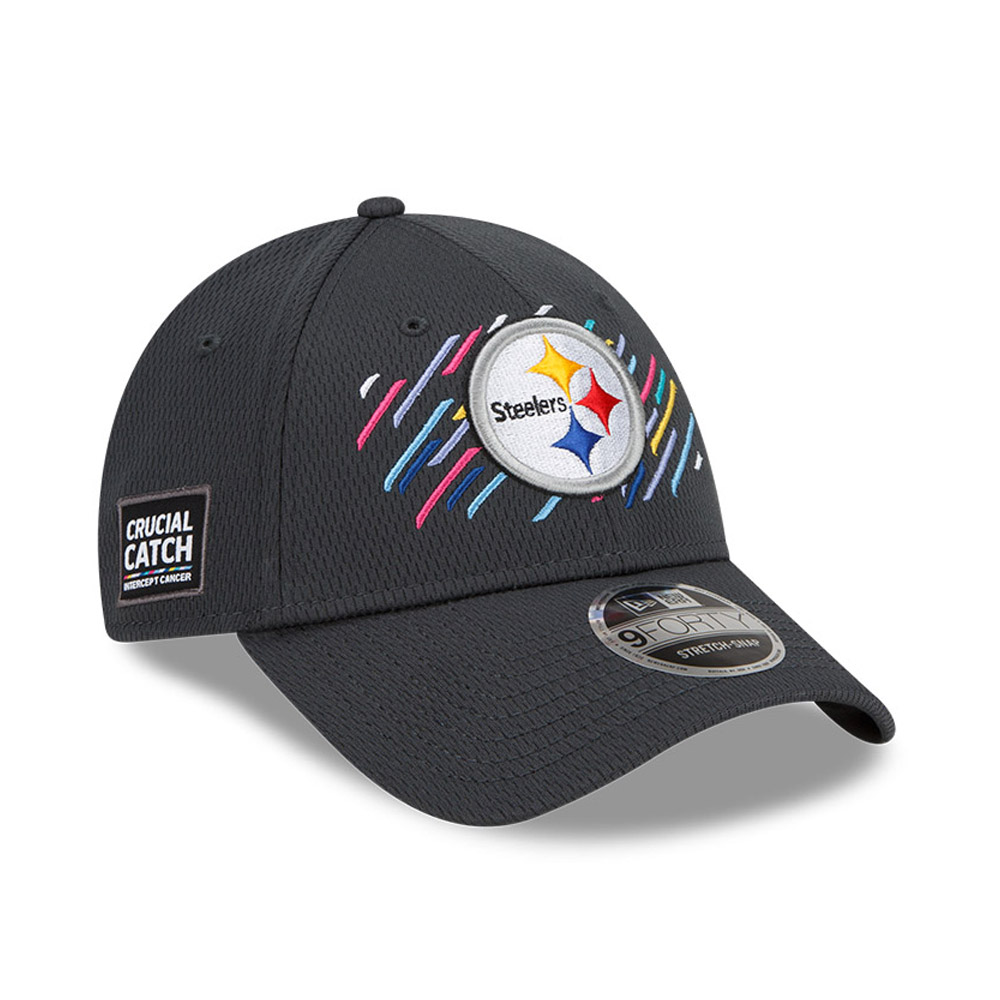 Casquette 9FORTY Stretch Snap Pittsburgh Steelers Crucial Catch Grise