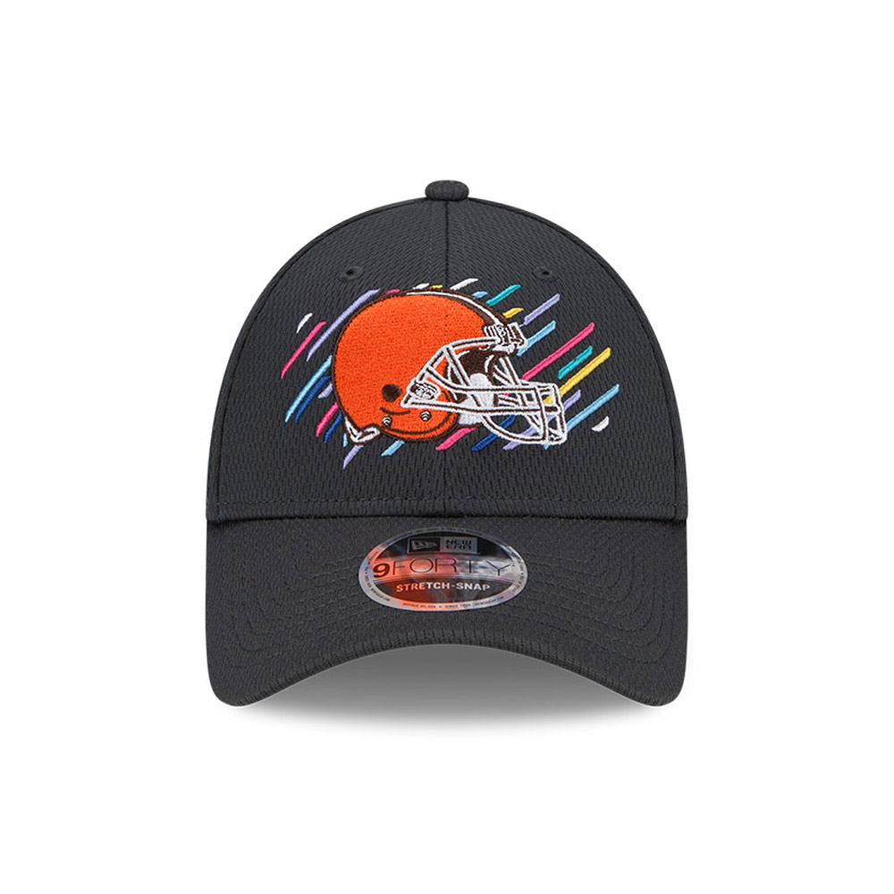 Cleveland Browns Crucial Catch Grey 9FORTY Stretch Snap Cap