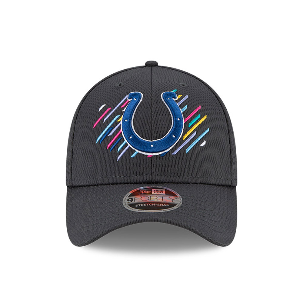 Indianapolis Colts Crucial Catch Grey 9FORTY Stretch Snap Cap