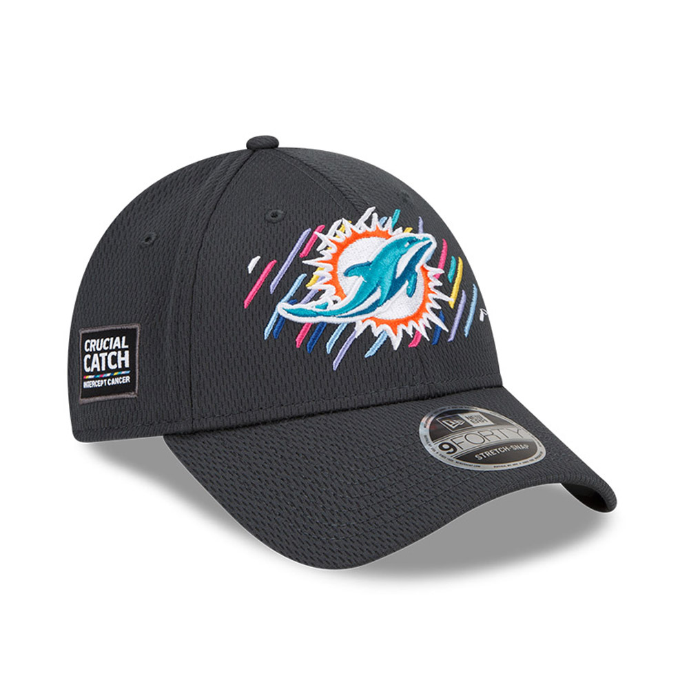 Official New Era Crucial Catch Miami Dolphins 9FORTY Stretch Snap Cap ...