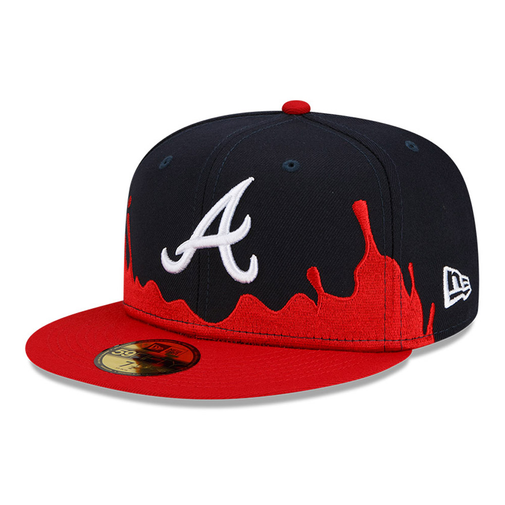 Atlanta Braves MLB Drip Front Navy 59FIFTY Fitted Cap