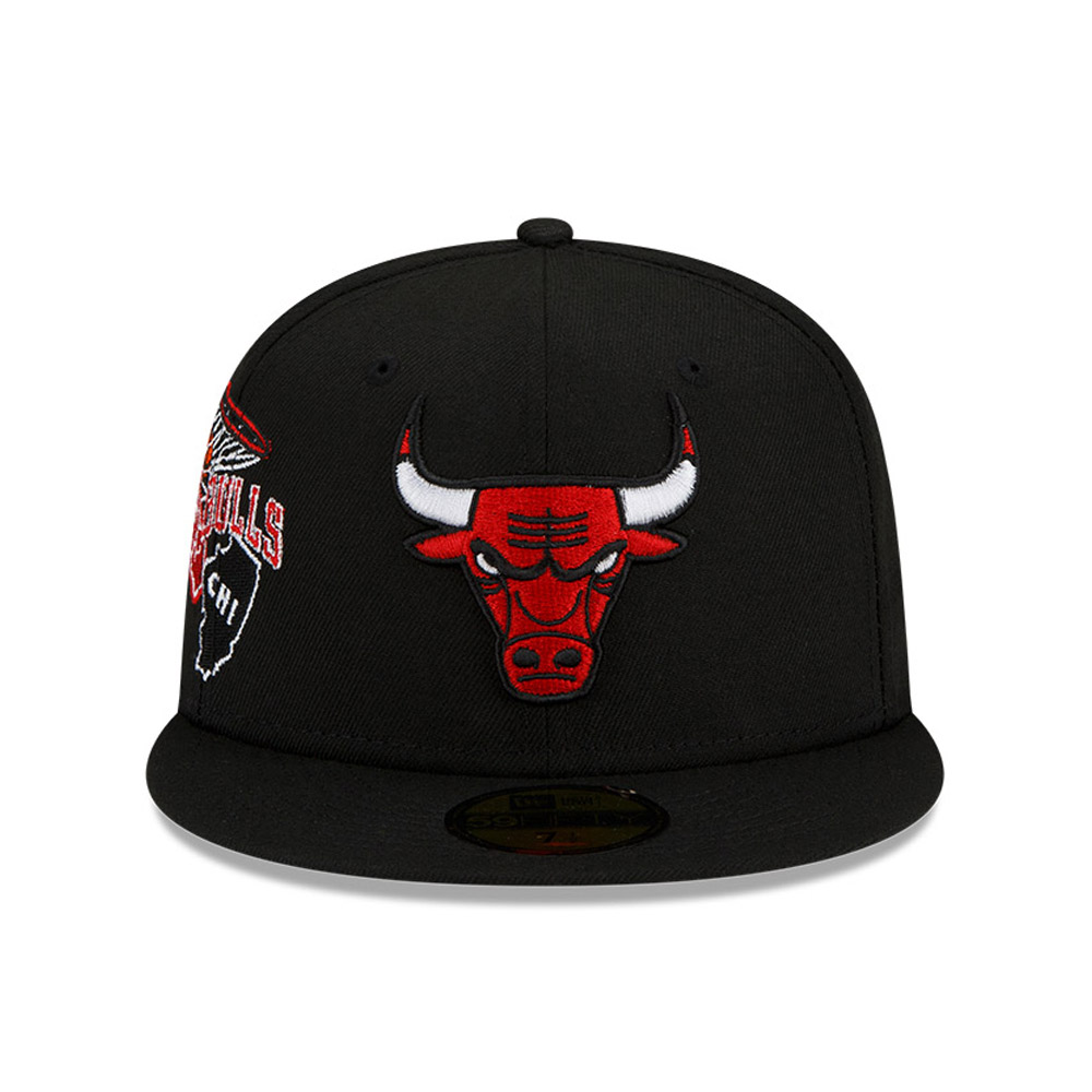 Chicago Bulls NBA Fan Out Black 59FIFTY Cap