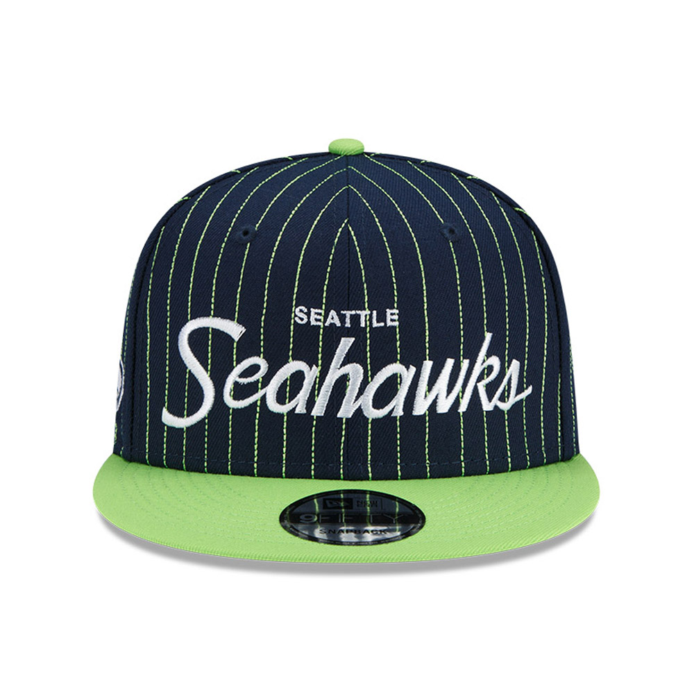 Seattle Seahawks NFL Pinstripe Blue 9FIFTY Snapback Cap