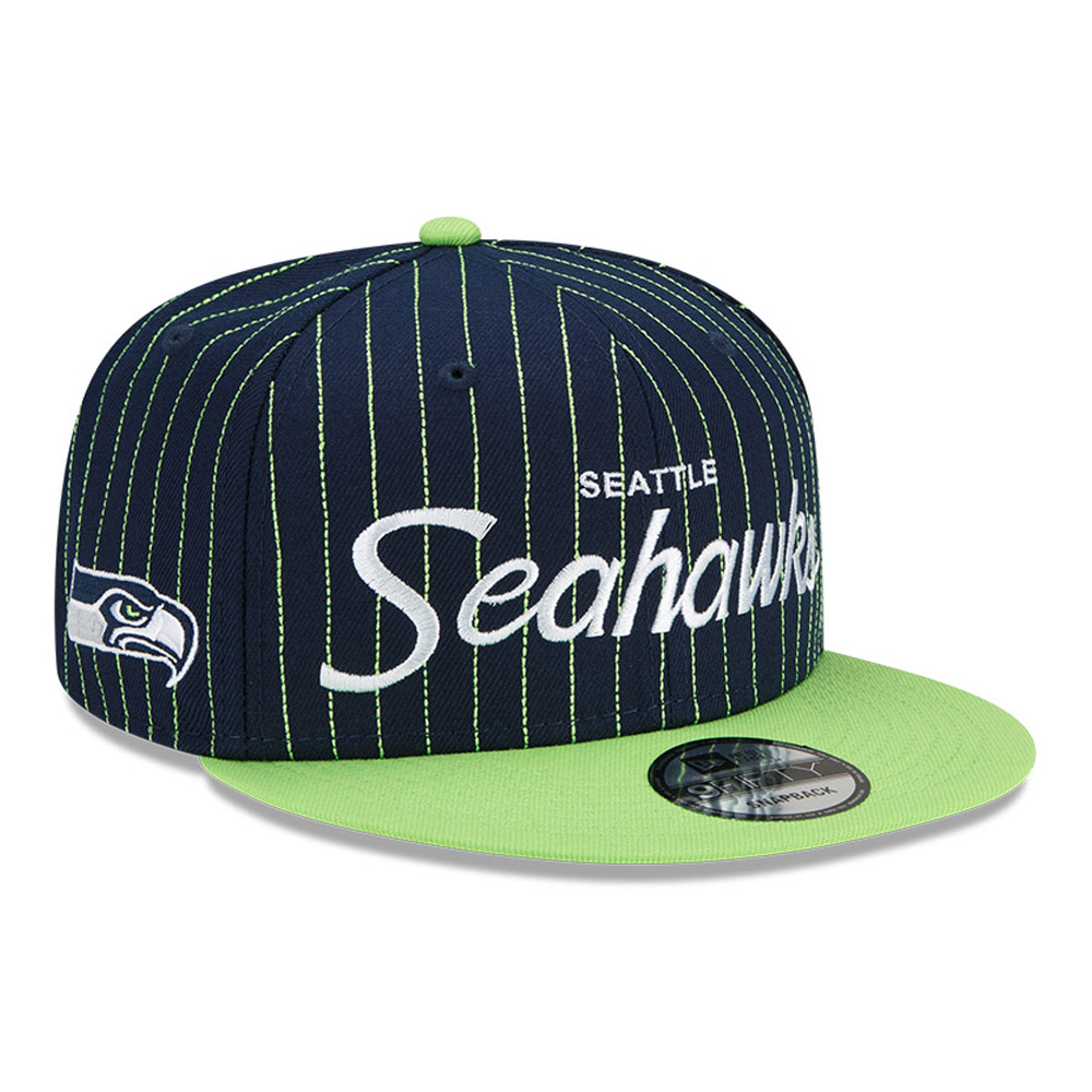 Seattle Seahawks NFL Pinstripe Blue 9FIFTY Snapback Cap