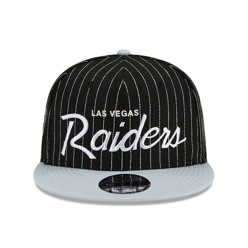 Las Vegas Raiders NFL Pinstripe Black 9FIFTY Cap