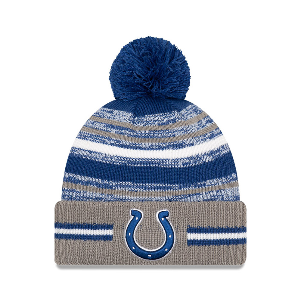 Indianapolis Colts NFL Sideline Kids Blue Bobble Beanie Hat