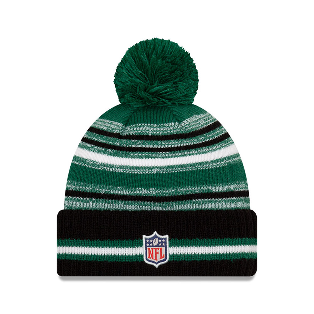 New York Jets NFL Sideline Kids Green Bobble Beanie Hat
