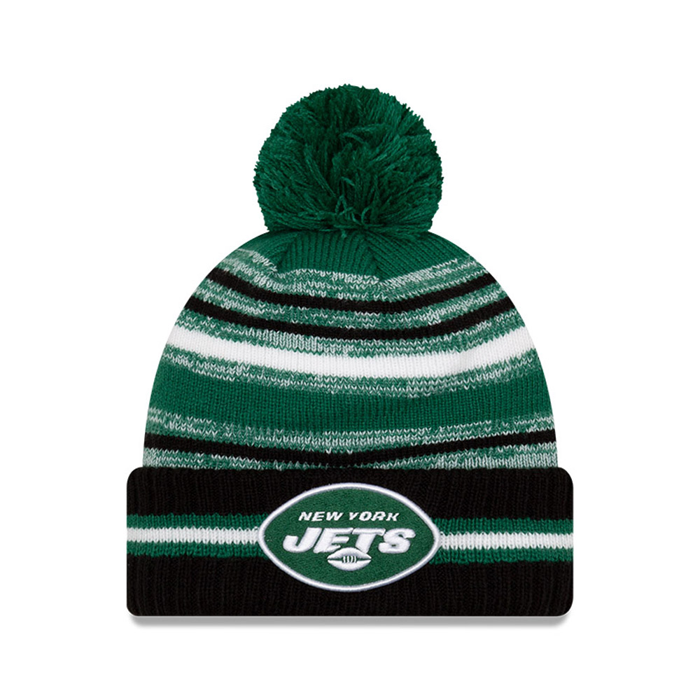 New York Jets NFL Sideline Kids Green Bobble Beanie Hat