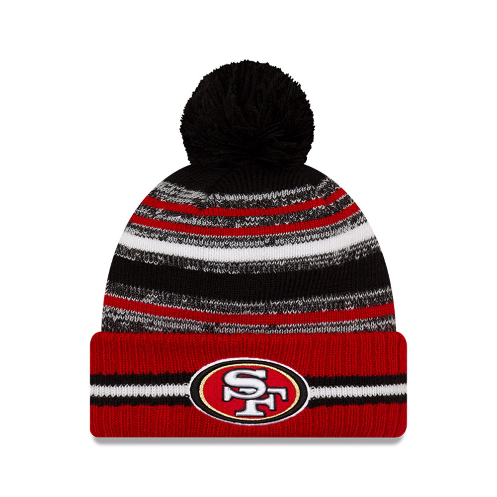 San Francisco 49ers NFL Sideline Kids Red Bobble Beanie Hat