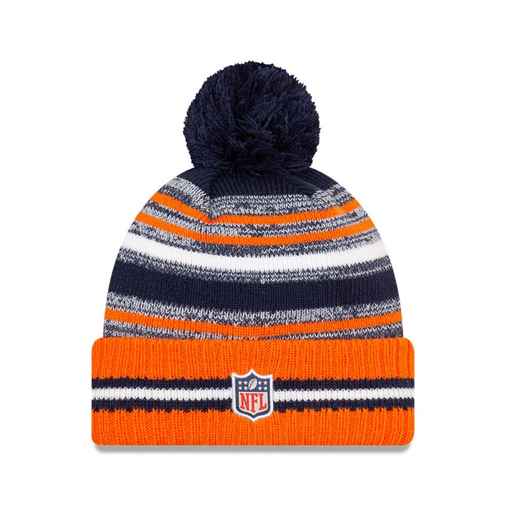 Denver Broncos NFL Sideline Kids Orange Bobble Beanie Hat