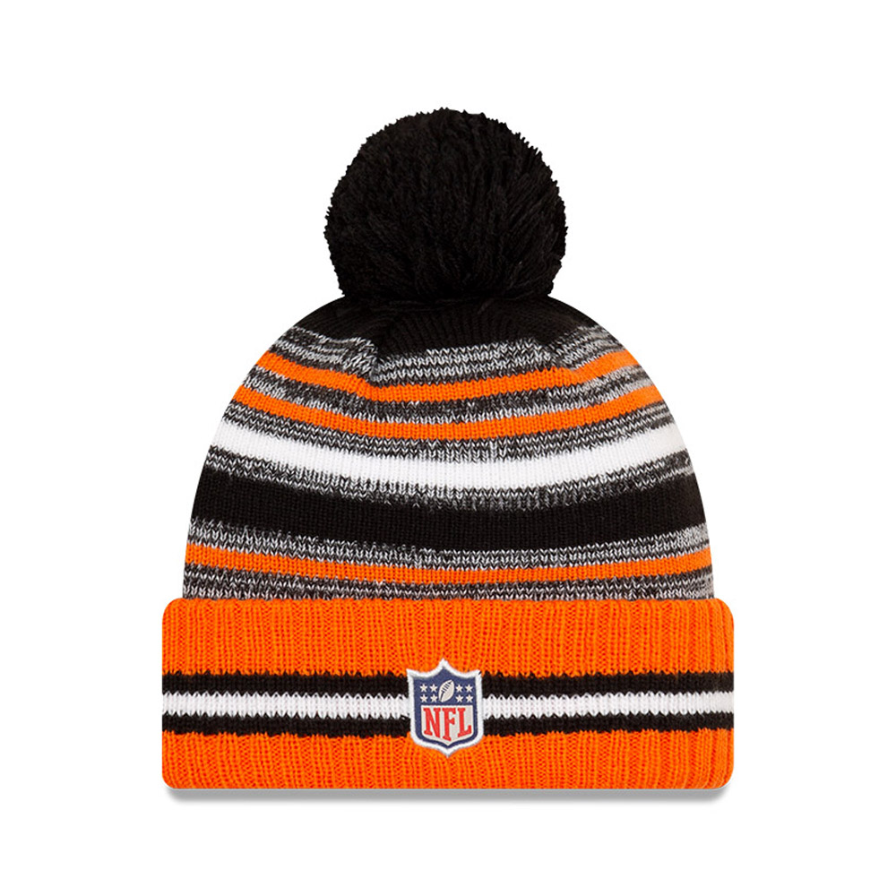 Cincinnati Bengals NFL Sideline Kids Orange Bobble Beanie Hat