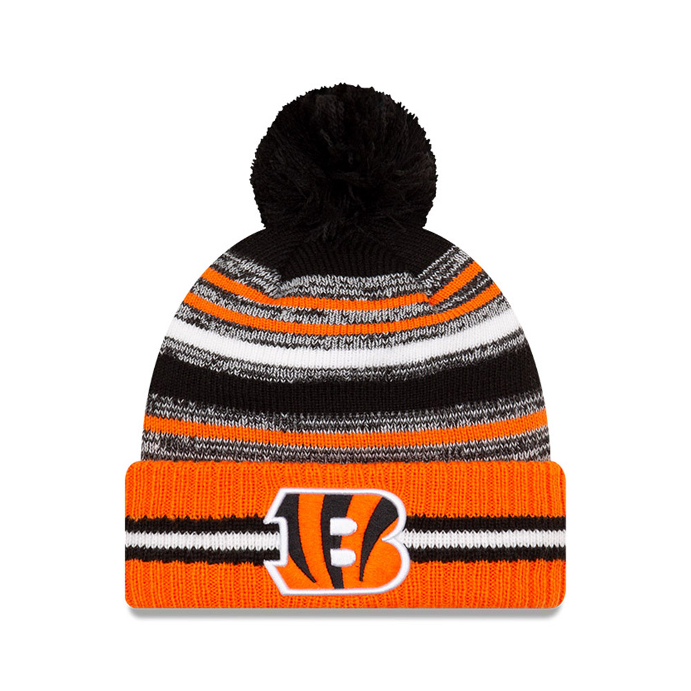 Cincinnati Bengals NFL Sideline Kids Orange Bobble Beanie Hat