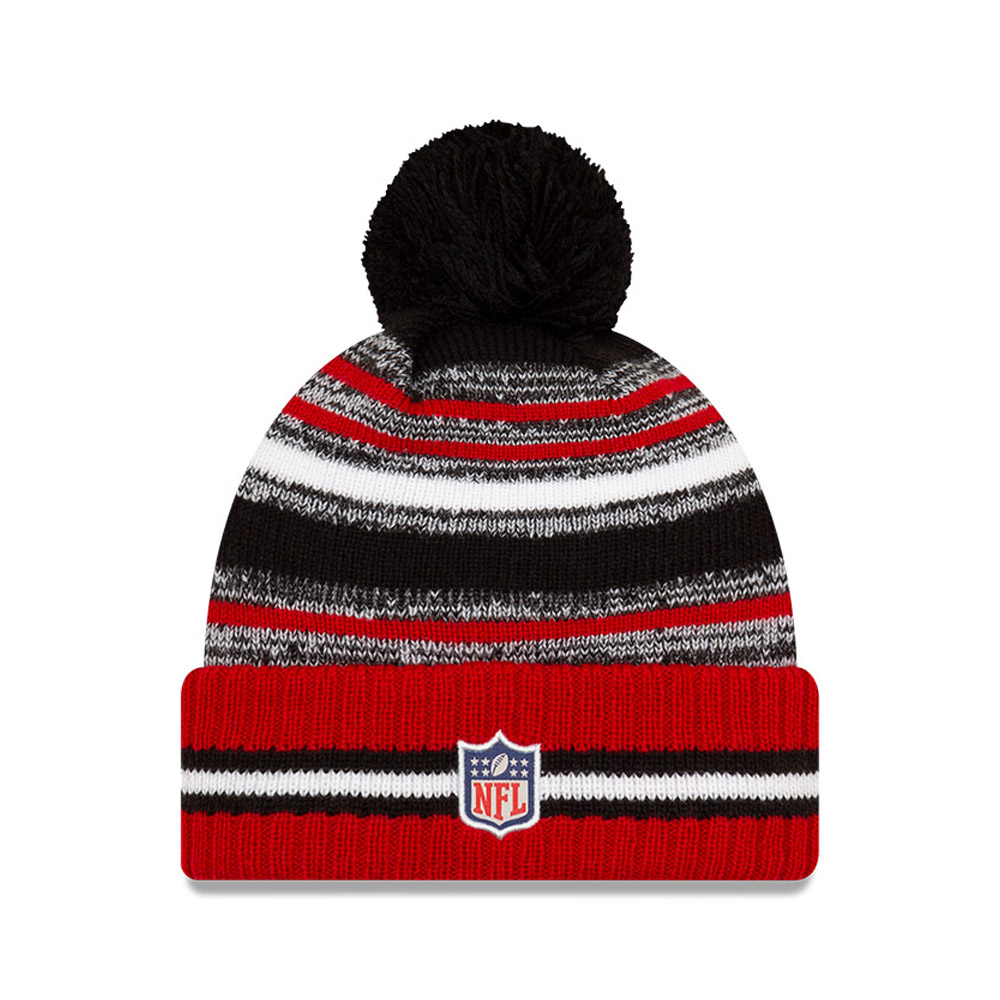 Atlanta Falcons NFL Sideline Kids Red Bobble Beanie Hat
