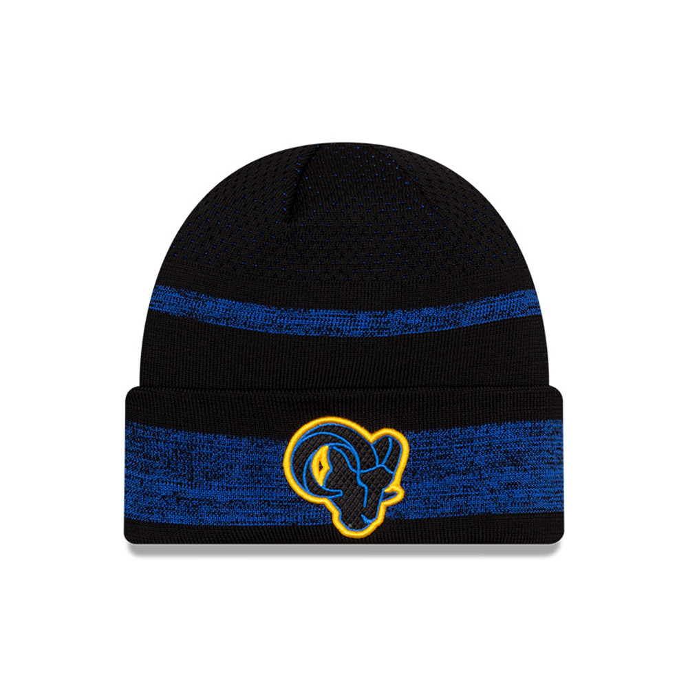 LA Rams NFL Sideline Tech Blue Cuff Beanie Hat