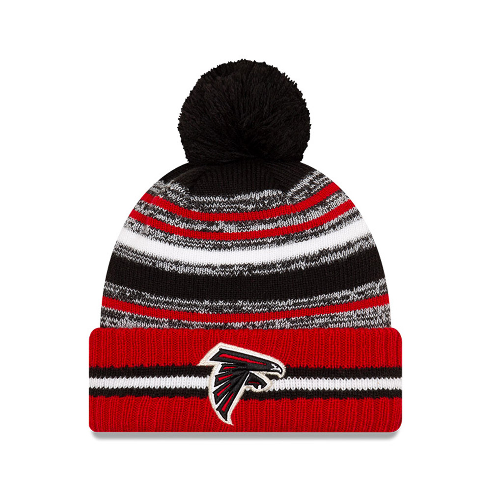 Atlanta Falcons NFL Sideline Red Bobble Beanie Hat