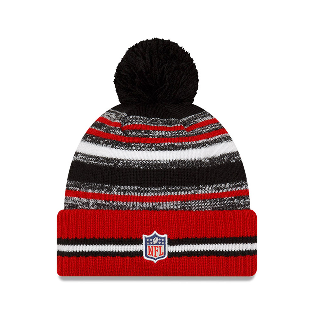 San Francisco 49ers NFL Sideline Red Bobble Beanie Hat